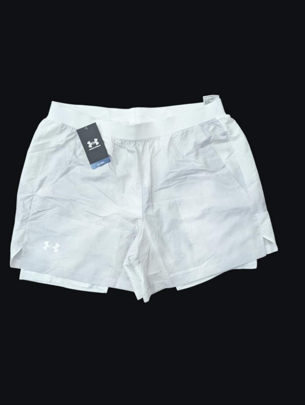UNDER ARMOUR‎ ISO-CHILL UP PACE 2-1 SHORTS WHITE size XL NWT